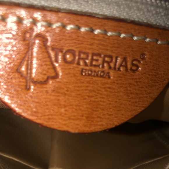 NWOT torerías ronda saddle bag shape brown pvc and leather made in Spain - Picture 3 of 12